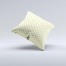 Yellow White Seamless Morocan Pattern V2 Ink-Fuzed Decorative Throw Pillow