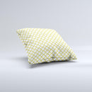 Yellow White Seamless Morocan Pattern V2 Ink-Fuzed Decorative Throw Pillow
