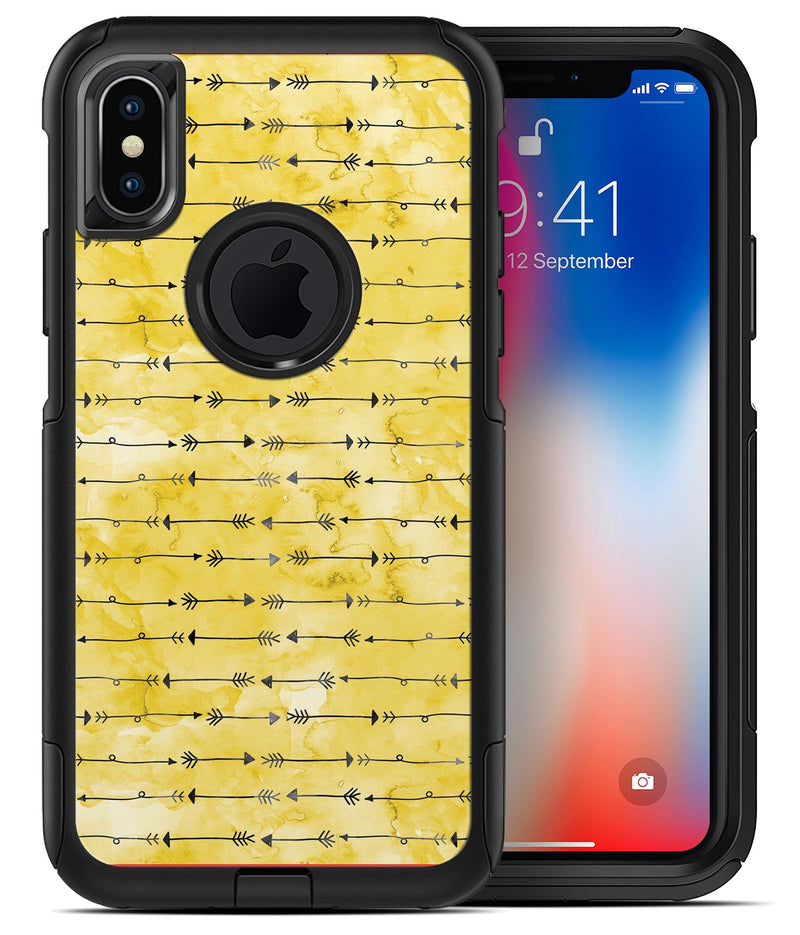 Yellow and Black Tribal Arrow Pattern - iPhone X OtterBox Case & Skin Kits