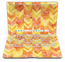 Yellow and Orange Watercolor Chevron Pattern - MacBook Air Skin Kit