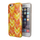 Yellow and Orange Watercolor Chevron Pattern iPhone 6/6s or 6/6s Plus 2-Piece Hybrid INK-Fuzed Case