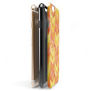 Yellow and Orange Watercolor Chevron Pattern iPhone 6/6s or 6/6s Plus 2-Piece Hybrid INK-Fuzed Case