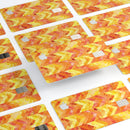 Yellow and Orange Watercolor Chevron Pattern - Premium Protective Decal Skin-Kit for the Apple Credit Card