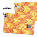 Yellow and Orange Watercolor Chevron Pattern - Premium Protective Decal Skin-Kit for the Apple Credit Card