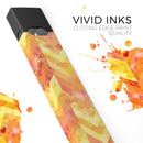 Skin Decal Kit for the Pax JUUL - Yellow and Orange Watercolor Chevron Pattern