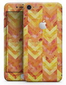 Yellow and Orange Watercolor Chevron Pattern - Skin-kit for the iPhone 8 or 8 Plus
