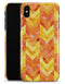 Yellow and Orange Watercolor Chevron Pattern - iPhone X Clipit Case