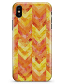 Yellow and Orange Watercolor Chevron Pattern - iPhone X Clipit Case