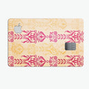Yellow and Pink Floral Rococo Pattern - Premium Protective Decal Skin-Kit for the Apple Credit Card