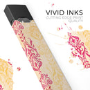 Skin Decal Kit for the Pax JUUL - Yellow and Pink Floral Rococo Pattern