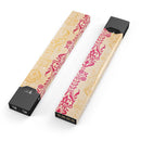 Skin Decal Kit for the Pax JUUL - Yellow and Pink Floral Rococo Pattern