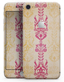 Yellow and Pink Floral Rococo Pattern - Skin-kit for the iPhone 8 or 8 Plus