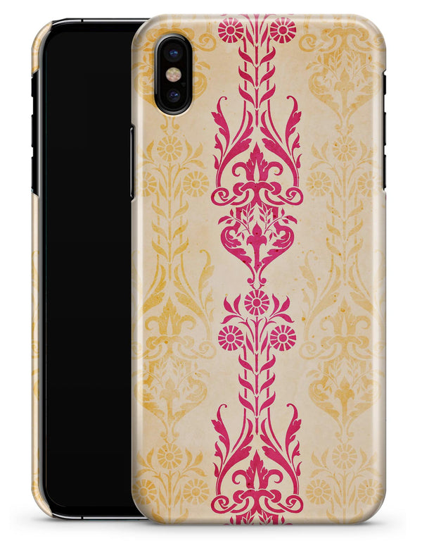 Yellow and Pink Floral Rococo Pattern - iPhone X Clipit Case