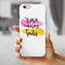 Yellow and Pink Love Never Fails iPhone 6/6s or 6/6s Plus 2-Piece Hybrid INK-Fuzed Case
