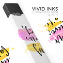 Skin Decal Kit for the Pax JUUL - Yellow and Pink Love Never Fails