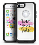 Yellow and Pink Love Never Fails - iPhone 7 or 7 Plus Commuter Case Skin Kit