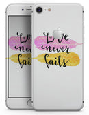 Yellow and Pink Love Never Fails - Skin-kit for the iPhone 8 or 8 Plus
