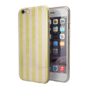 Yellow and White Verticle Stripes iPhone 6/6s or 6/6s Plus 2-Piece Hybrid INK-Fuzed Case