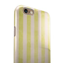 Yellow and White Verticle Stripes iPhone 6/6s or 6/6s Plus 2-Piece Hybrid INK-Fuzed Case