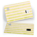 Yellow and White Verticle Stripes - Premium Protective Decal Skin-Kit for the Apple Credit Card