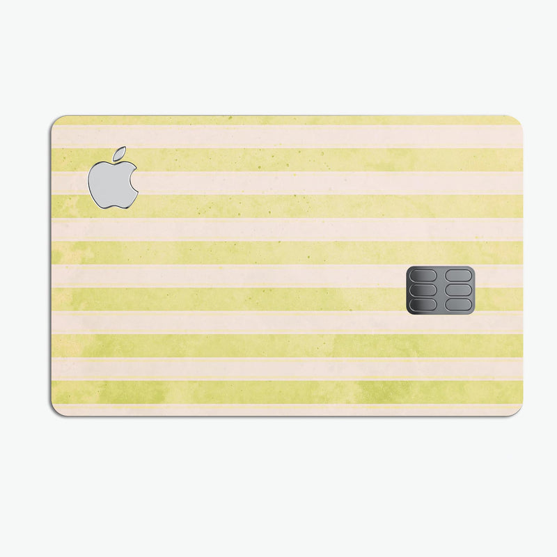 Yellow and White Verticle Stripes - Premium Protective Decal Skin-Kit for the Apple Credit Card