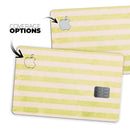 Yellow and White Verticle Stripes - Premium Protective Decal Skin-Kit for the Apple Credit Card