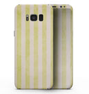 Yellow and White Verticle Stripes - Samsung Galaxy S8 Full-Body Skin Kit