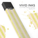Skin Decal Kit for the Pax JUUL - Yellow and White Verticle Stripes