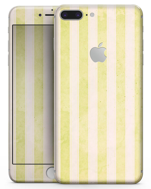 Yellow and White Verticle Stripes - Skin-kit for the iPhone 8 or 8 Plus