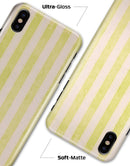 Yellow and White Verticle Stripes - iPhone X Clipit Case