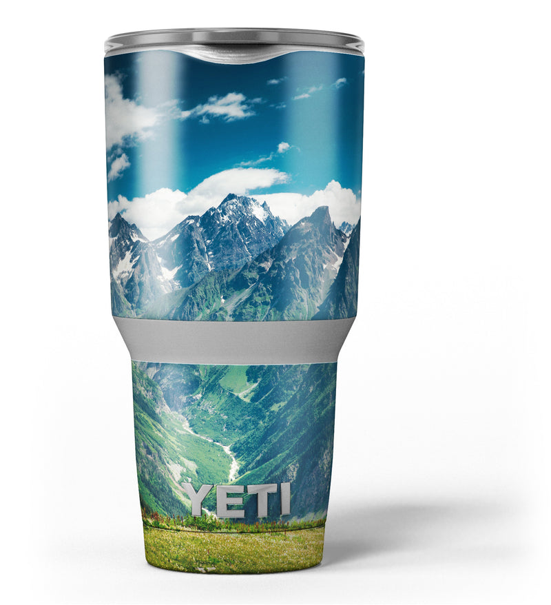 Scenic Mountaintops - Skin Decal Vinyl Wrap Kit compatible with the Yeti Rambler Cooler Tumbler Cups