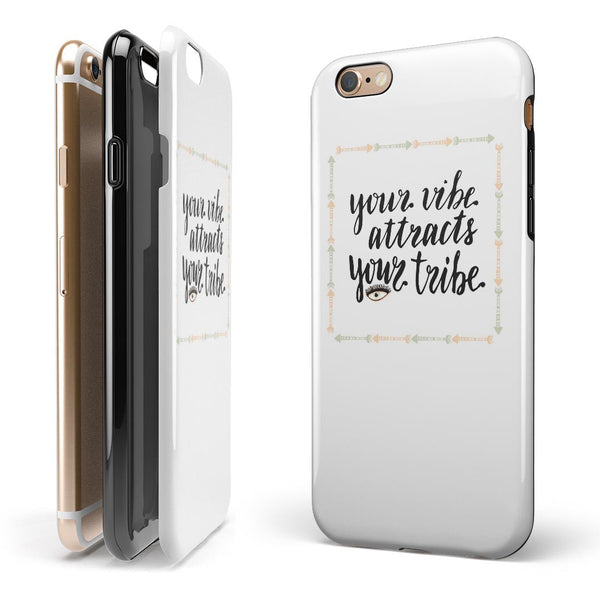 Your Tribe Attracts Your Tribe iPhone 6/6s or 6/6s Plus 2-Piece Hybrid INK-Fuzed Case