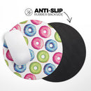 Yummy Colored Donut Galore// WaterProof Rubber Foam Backed Anti-Slip Mouse Pad for Home Work Office or Gaming Computer Desk