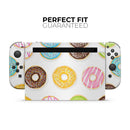 Yummy Colored Donuts // Skin Decal Wrap Kit for Nintendo Switch Console & Dock, Joy-Cons, Pro Controller, Lite, 3DS XL, 2DS XL, DSi, or Wii