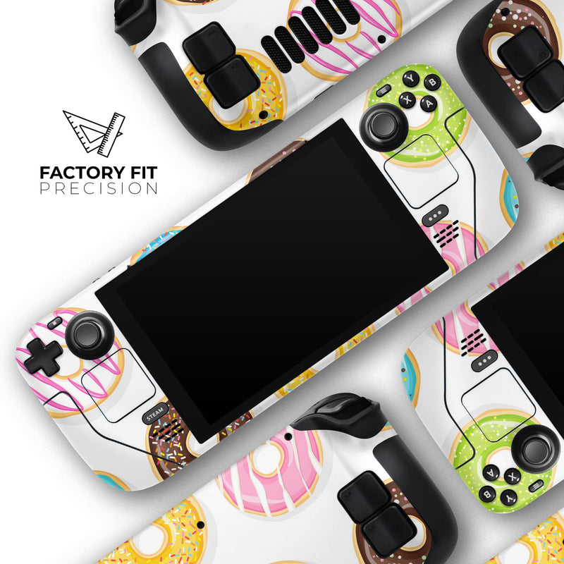 Yummy Colored Donuts // Full Body Skin Decal Wrap Kit for the Steam Deck handheld gaming computer