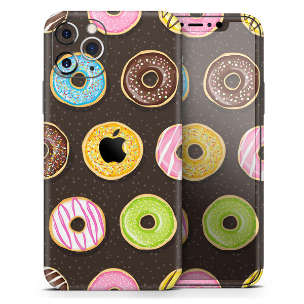 Yummy Colored Donuts v2 // Skin-Kit compatible with the Apple iPhone 14, 13, 12, 12 Pro Max, 12 Mini, 11 Pro, SE, X/XS + (All iPhones Available)