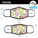 Yummy Donuts Galore - Made in USA Mouth Cover Unisex Anti-Dust Cotton Blend Reusable & Washable Face Mask with Adjustable Sizing for Adult or Child