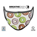 Yummy Donuts Galore - Made in USA Mouth Cover Unisex Anti-Dust Cotton Blend Reusable & Washable Face Mask with Adjustable Sizing for Adult or Child