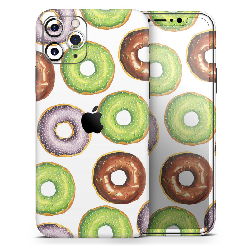 Yummy Donuts Galore - Protective Skin Wrap & Decal – Compatible with iPhone SE to iPhone 17 Pro Max (All Models)