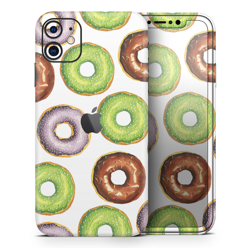 Yummy Donuts Galore - Protective Skin Wrap & Decal – Compatible with iPhone SE to iPhone 17 Pro Max (All Models)