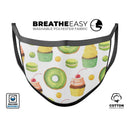 Yummy Galore Bakery Green Treats V1 - Made in USA Mouth Cover Unisex Anti-Dust Cotton Blend Reusable & Washable Face Mask with Adjustable Sizing for Adult or Child