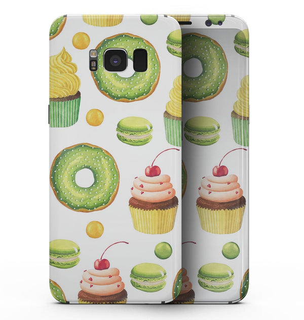 Yummy Galore Bakery Green Treats V1 - Samsung Galaxy S8 Full-Body Skin Kit