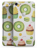 Yummy Galore Bakery Green Treats V1 - Skin-kit for the iPhone 8 or 8 Plus