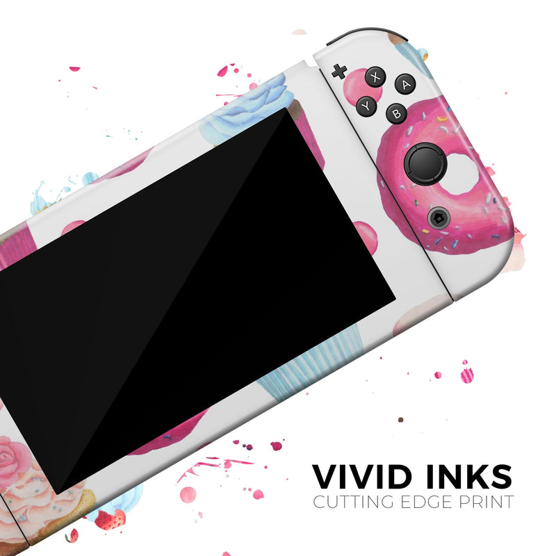 Yummy Galore Bakery Treats // Skin Decal Wrap Kit for Nintendo Switch Console & Dock, Joy-Cons, Pro Controller, Lite, 3DS XL, 2DS XL, DSi, or Wii