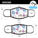 Yummy Galore Bakery Treats v4 - Made in USA Mouth Cover Unisex Anti-Dust Cotton Blend Reusable & Washable Face Mask with Adjustable Sizing for Adult or Child