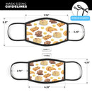 Yummy Galore Bakery Treats v5 - Made in USA Mouth Cover Unisex Anti-Dust Cotton Blend Reusable & Washable Face Mask with Adjustable Sizing for Adult or Child