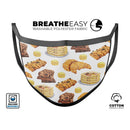 Yummy Galore Bakery Treats v5 - Made in USA Mouth Cover Unisex Anti-Dust Cotton Blend Reusable & Washable Face Mask with Adjustable Sizing for Adult or Child