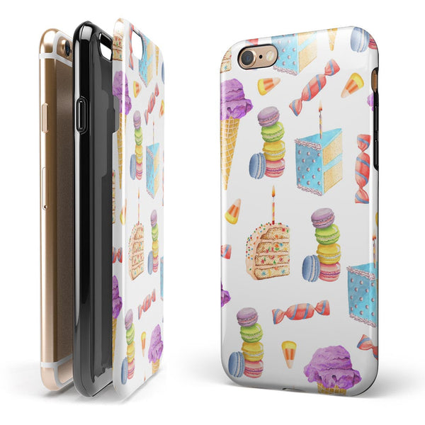 Yummy Galore Bakery Treats v6 iPhone 6/6s or 6/6s Plus 2-Piece Hybrid INK-Fuzed Case