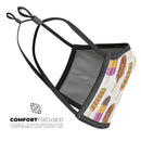 Yummy Galore Ice Cream Treats - Made in USA Mouth Cover Unisex Anti-Dust Cotton Blend Reusable & Washable Face Mask with Adjustable Sizing for Adult or Child