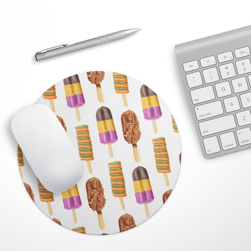 Yummy Galore Ice Cream Treats// WaterProof Rubber Foam Backed Anti-Slip Mouse Pad for Home Work Office or Gaming Computer Desk